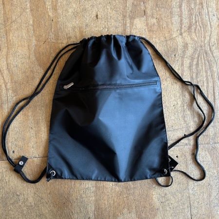 Drawstring PE bag with zipper pocket